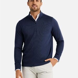 Rhone Blue Quarter-Zip Commuter Sweater